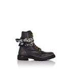 Amiri Men's Bandana-strap Leather Combat Boots - Black