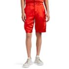 Sies Marjan Men's Elias Washed Satin Cargo Shorts - Red