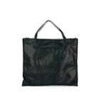 Jil Sander Men's Oversized Leather Tote Bag - Dk. Green