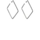 Area Women's Square Hoop Earrings - Silver