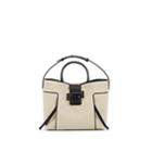 Tod's Women's Double T Medium Canvas & Leather Shopping Tote Bag - Neutral