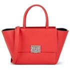 Calvin Klein 205w39nyc Women's Bonnie Leather Shoulder Tote Bag - Red