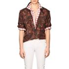 Faith Connexion Men's Camouflage Silk Military Shirt-md. Red