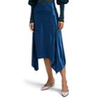 Sies Marjan Women's Darby Contrast-stitched Satin Skirt - Blue