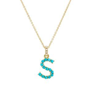Jennifer Meyer Women's S Pendant Necklace-turquoise