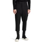 Rick Owens Men's Astaires Embroidered Wool Crop Trousers - Black