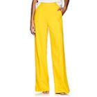 Lisa Perry Women's Crepe Wide-leg Trousers-yellow