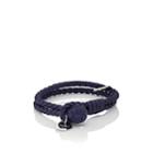 Bottega Veneta Men's Intrecciato Leather Double-band Bracelet - Blue