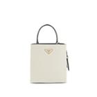Prada Women's Small Leather Bucket Bag - White