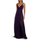Azeeza Women's Evie Silk Wrap Gown - Purple