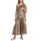 Lisa Marie Fernandez Women's Arden Sheer Metallic Cotton-blend One-shoulder Dress - Gold