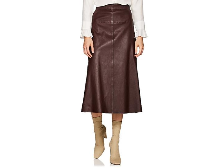 Boon The Shop Women's Leather A-line Midi-skirt