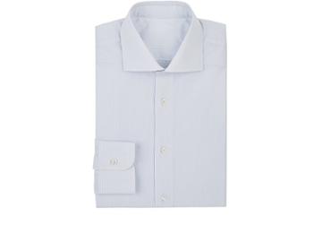 Uman Men's Pinstriped Cotton Dress Shirt