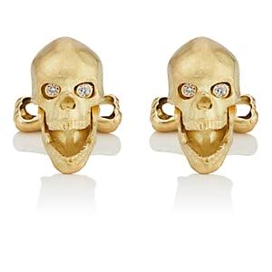 Deakin & Francis Men's Skull Cufflinks-gold