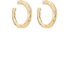 Pamela Love Women's Wavy Hoop Earrings-gold