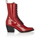 Chlo Women's Spazzolato Leather Lace-up Ankle Boots-red