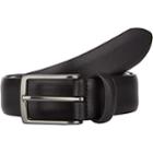Barneys New York Men's Saffiano Leather Belt-black