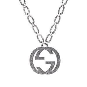 Gucci Men's Interlocking G Pendant Necklace - Silver