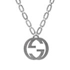 Gucci Men's Interlocking G Pendant Necklace - Silver