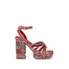 Antolina Women's Barbara Cotton Platform Sandals - Md. Red