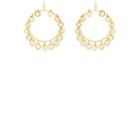 Mounser Women's Half Shell Hoop Earrings-gold