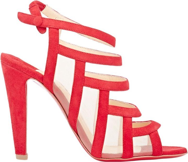 Christian Louboutin Nicobar Caged Sandals-red