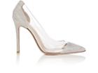 Gianvito Rossi Women's Lennox Studded Suede & Pvc Pumps