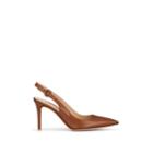 Gianvito Rossi Women's Anna Leather Slingback Pumps - Brown