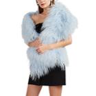 Barneys New York Women's Lamb Fur Shrug - Blue