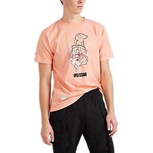 Heron Preston Men's Open Sesame Cotton Jersey T-shirt - Pink
