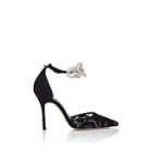 Manolo Blahnik Women's Sicariata Lace Ankle-strap Pumps-black