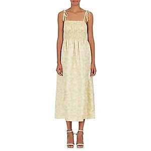 Calvin Klein 205w39nyc Women's Floral Jacquard Maxi Dress-peach, Lime