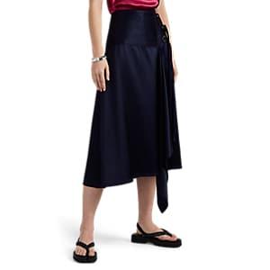 Sies Marjan Women's Tamiko Buckle-detailed Wrap Skirt - Navy
