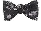 Barneys New York Floral Jacquard Bow Tie-black