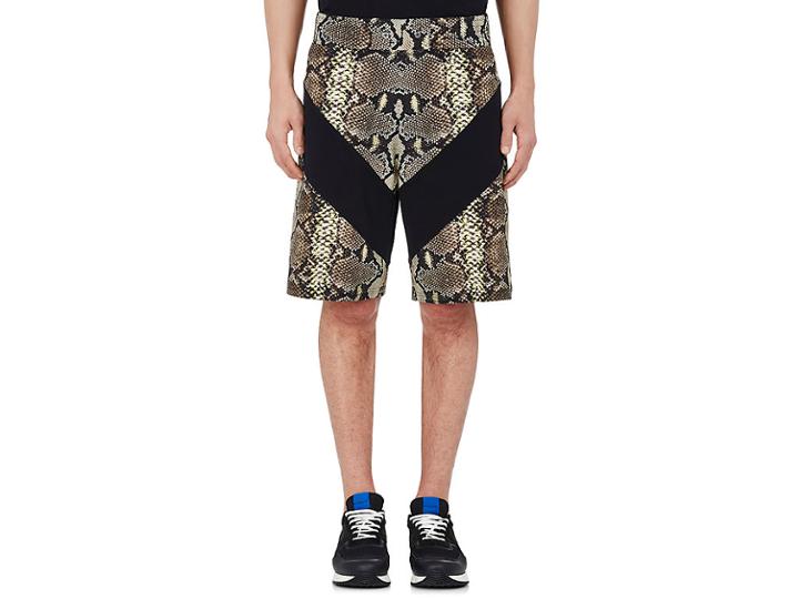 Givenchy Men's Python-print Cotton Shorts