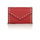 Valentino Garavani Women's Rockstud Leather Chain Wallet-red