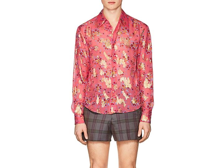 Gucci Men's Floral Silk-blend Shirt