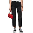 Ksubi Women's Chlo Wasted Distressed Straight Jeans-black
