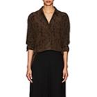 Roucha Women's Abstract-print Crepe Blouse-brown
