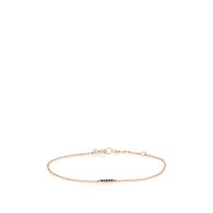 Lodagold Women's Blue Diamond Bar Bracelet-gold