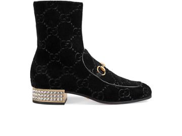 Gucci Women's Mister Velvet Ankle Boots