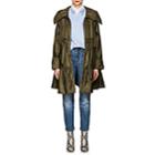 Moncler Women's Turquoise A-line Coat-green