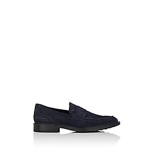Tod's Men's Suede Penny Loafers-navy