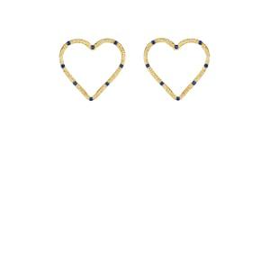 Brent Neale Women's Open Heart Earrings - Blue