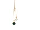 Julie Wolfe Women's Mixed-gemstone Double-drop Wire Earring