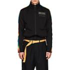 Off-white C/o Art Dad Men's Essentially Time Traveling Terry Track Jacket-black