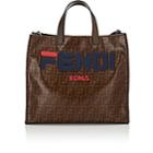 Fendi Women's Shopping Small Coated Canvas Tote Bag-blue