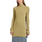 Jil Sander Women's Vanise Rib-knit Back-zip Sweater - Green