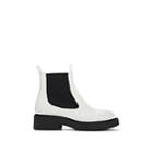 Barneys New York Women's Crocodile-stamped Leather Chelsea Boots - White
