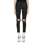 Amiri Women's Glitter Skinny Jeans-black